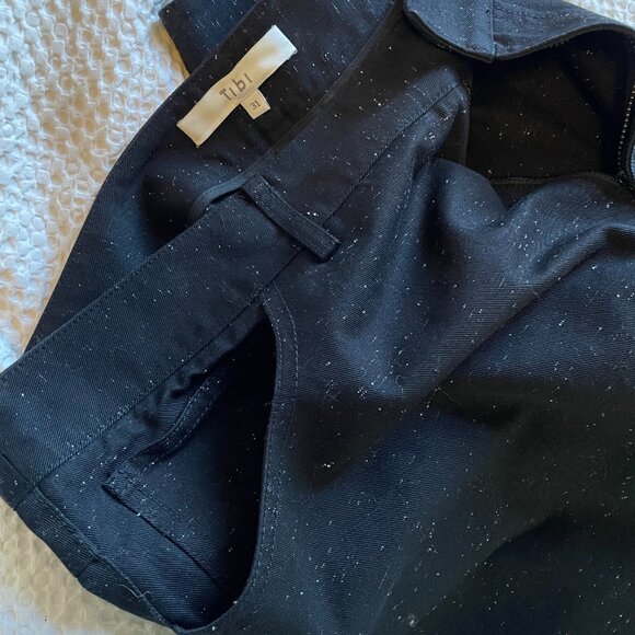 Tibi Luxe Tweedy Twill Brancusi Jean Black and white speckle Size 31 - Picture 3 of 4